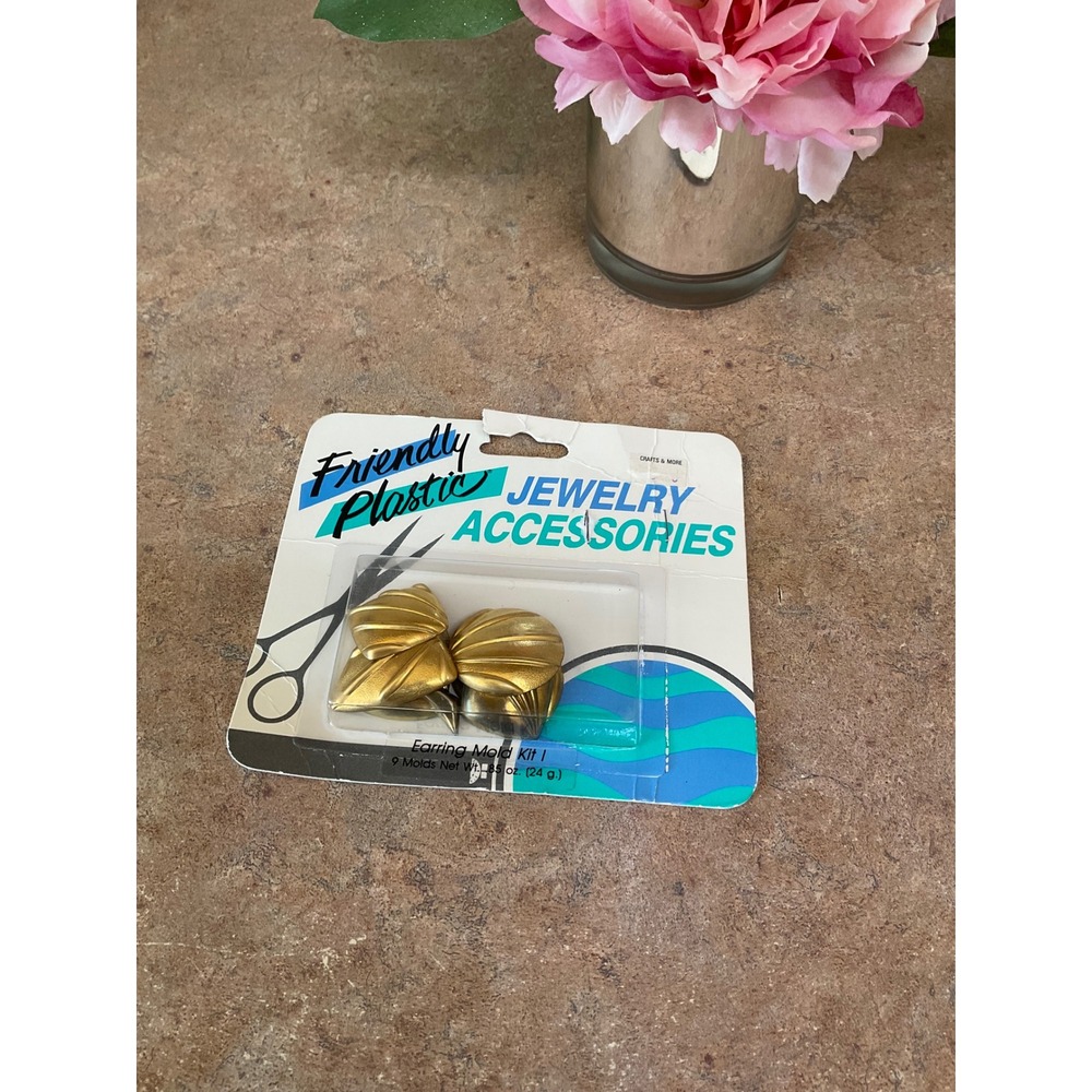 Vintage Friendly Plastic AMACO Earring Mold Kit I Jewelry Accessories 9 Molds